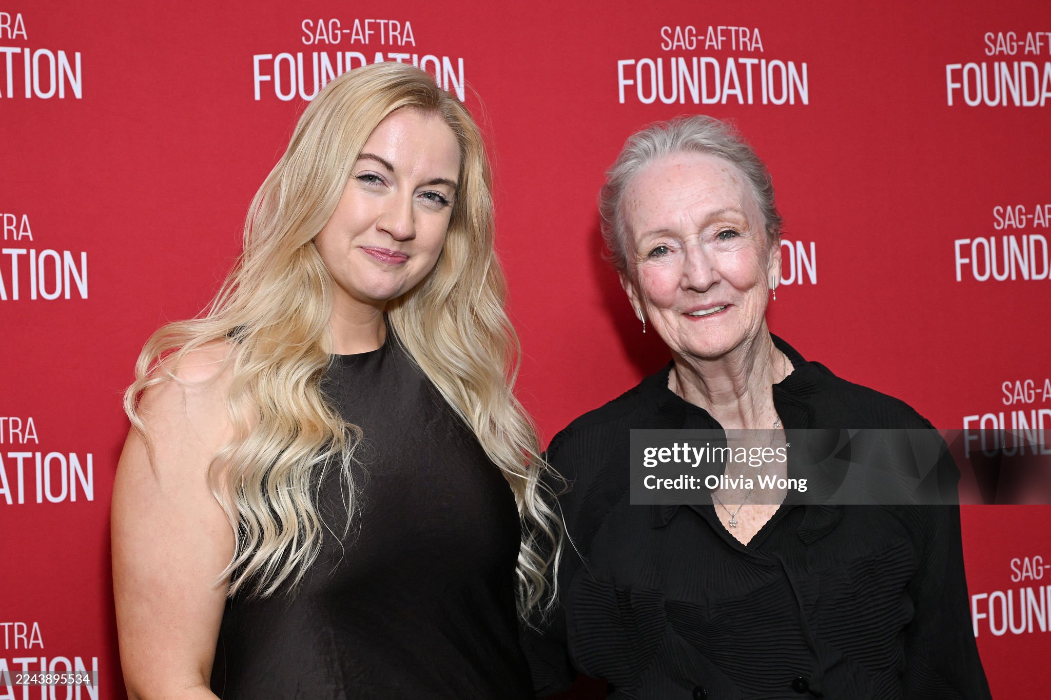 LOS ANGELES, CALIFORNIA - OCTOBER 28: Laura Linda Bradley and Kathleen Chalfant attend SAG-AFTRA Foundation Conversations Presents "Familiar Touch" at The Meryl Streep Center for Performing Artists on October 28, 2025 in Los Angeles, California.  (Photo by Olivia Wong/Getty Images)